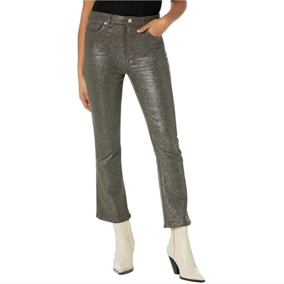PAIGE Denim - Paige Cropped Claudine Glitter Sparkle Jeans